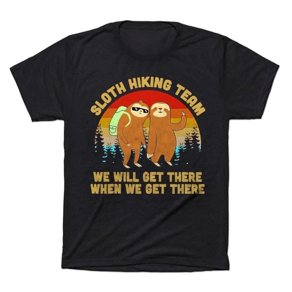 Two Sloth Hiking Team We Will Get There Retro Humor Collector Classic Outdoor